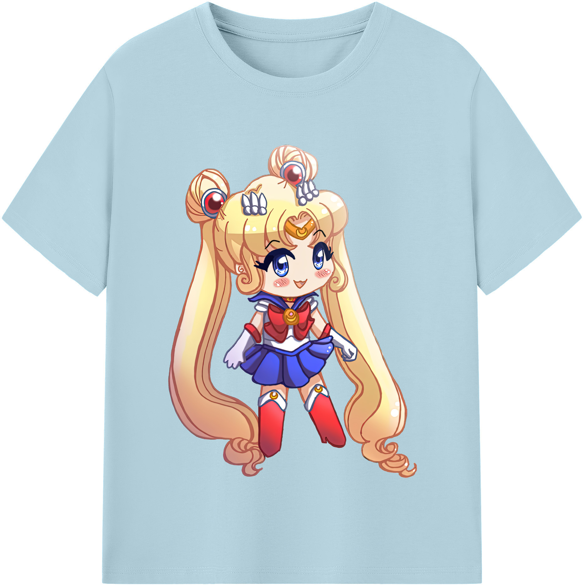 （画像用） 美少女戦士セーラームーン 月野 うさぎ つきの うさぎ Sailor Moon Tsukino Usagi 綿100％半袖Tシャツ（フロントプリント）
